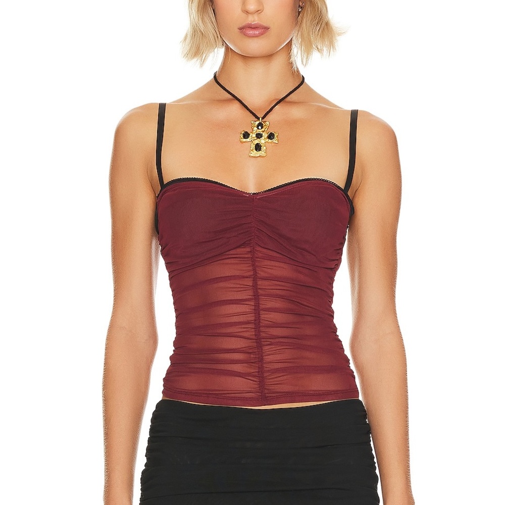 MIAOU BURGUNDY RENZO TANK TOP